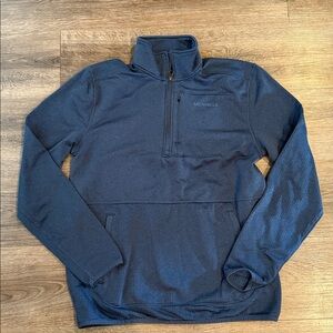 Merrell Mens Blue Fleece 1/4 Zip Long Sleeve Pullover Jacket Sweatshirt Size S
